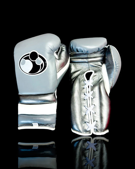 Grant Boxing Gloves | Professional Lace-up | Customizable - 12oz | Grey/White
