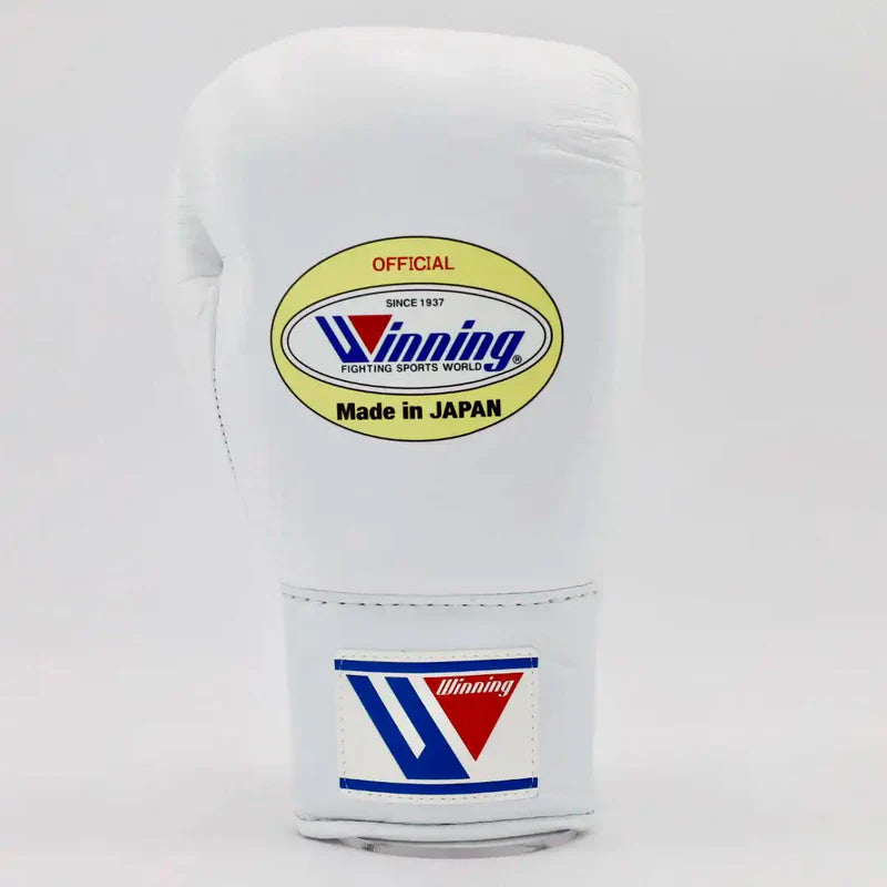 Winning Boxing Gloves White – Japanese Logo Lace-Up