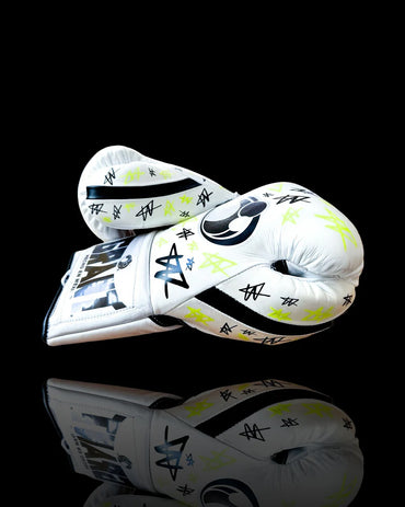 Grant Boxing Gloves | Professional Lace-up | Customizable - Fight-Grade Padding | White/Black