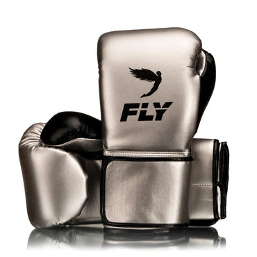 Fly Boxing Gloves Pro Bundle Silver / Black – Premium Gear Set | Fly Boxing Gloves Bundle – Elite Boxing Training Kit