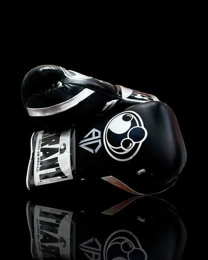 Grant Boxing Gloves | Professional Lace-up | Customizable - Handcrafted Leather| Black/Silver