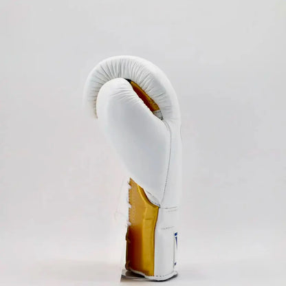 Winning Boxing Gloves White/Gold – Lace-Up