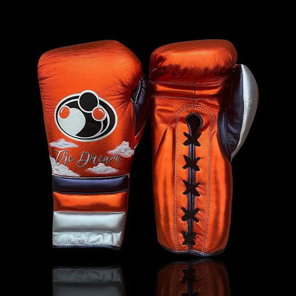 Grant Boxing Gloves | Professional Lace-up | Customizable - Fight-Grade Padding| Orange/Grey