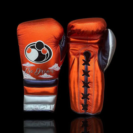 Grant Boxing Gloves | Professional Lace-up | Customizable - Fight-Grade Padding| Orange/Grey