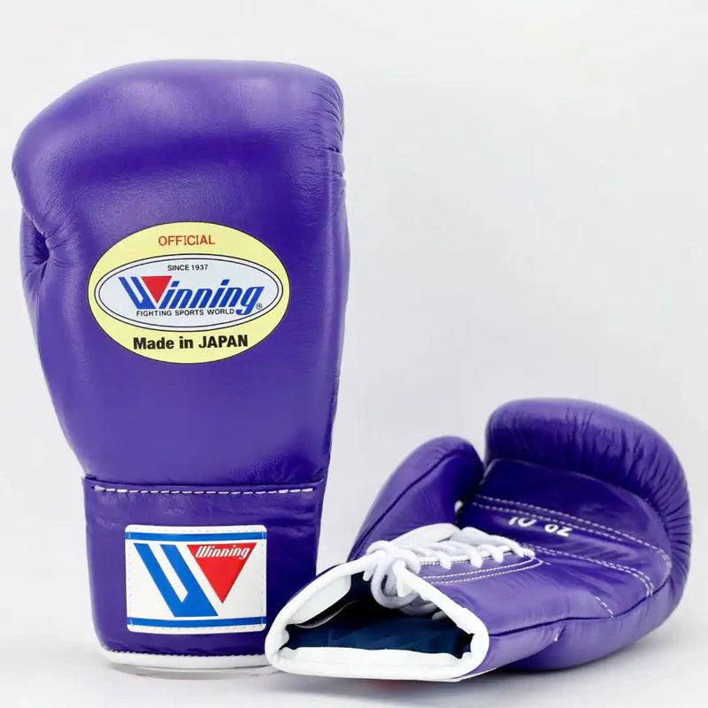 Winning Boxing Gloves Purple – Japanese Logo Lace-Up