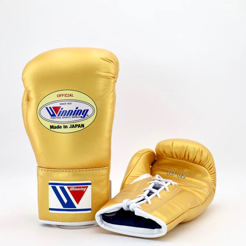 Winning Boxing Gloves Silver – Japanese Logo Lace-Up