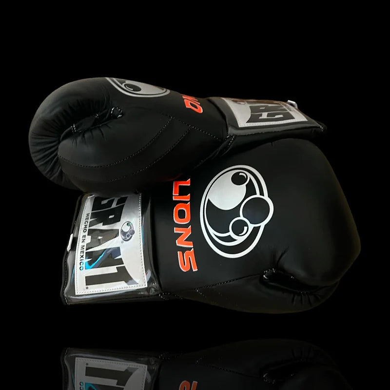 Grant Boxing Gloves | Professional Lace-up | Customizable - High-Density Foam | Black/Orange