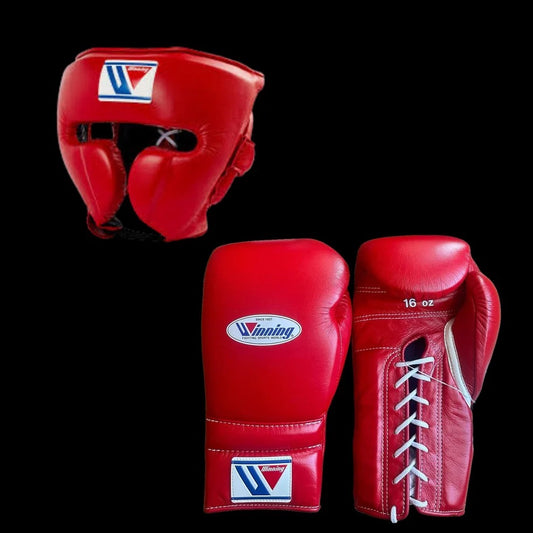 Custom Winning Boxing Set, Red Gloves, Head Guard, Winning Boxing Gear, Professional Training Gear Top-Rated Boxing Gear, Winning Boxing Gear Buy, Dad Gift, Boyfriend Gift, Christmas Gift