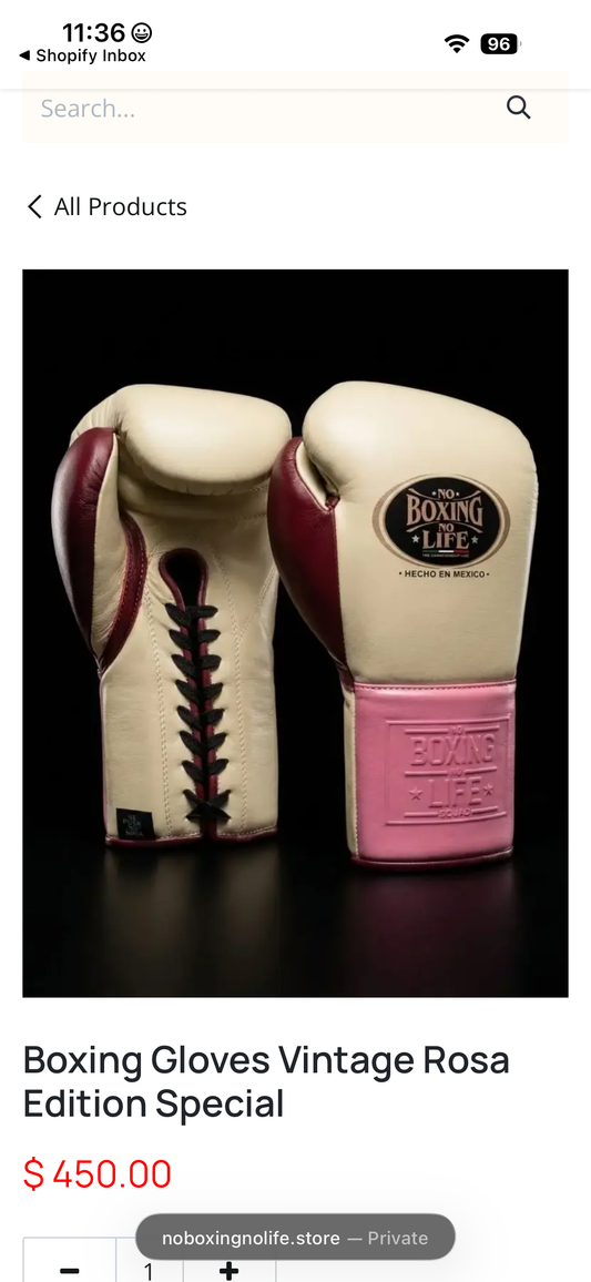 Boxing Gloves Vintage Rosa Edition Special