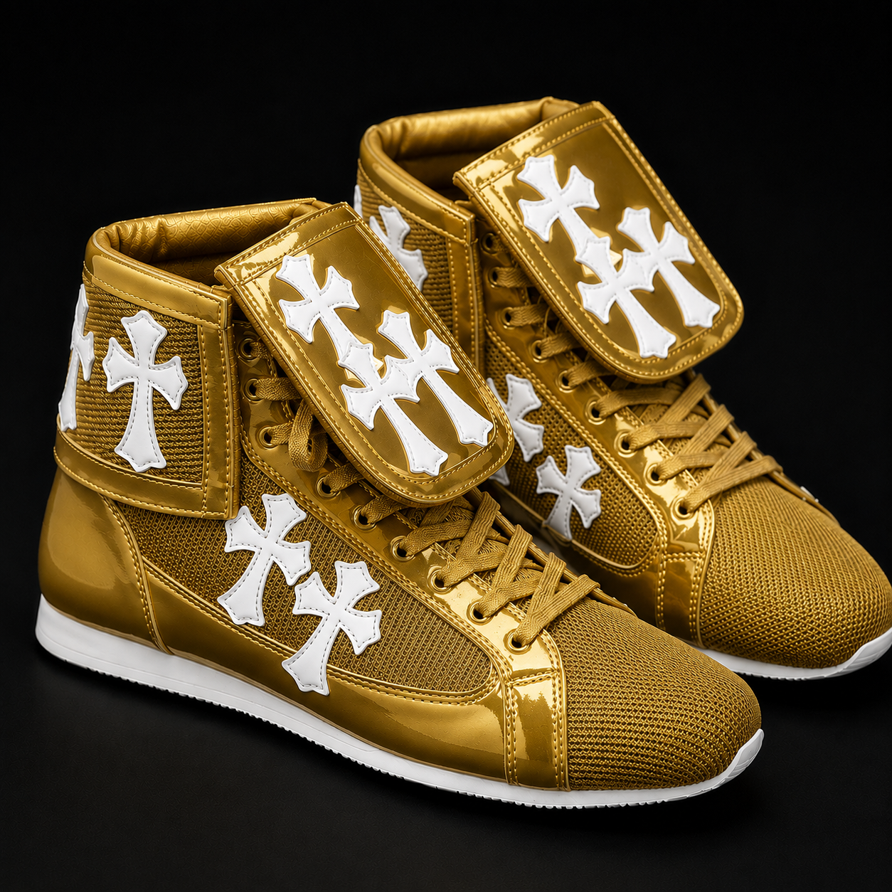 Chrome Hearts Boxing Shoes | Professional Training Boxing Shoes | Fighting | Sparring Shoes | (FULLY CUSTOMIZED)