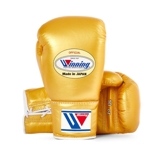 Winning Boxing Gloves – Golden Lace-Up Winning Training Gloves – Perfect for All Boxers – Pro-Level Quality – Premium Quality at Low Prices
