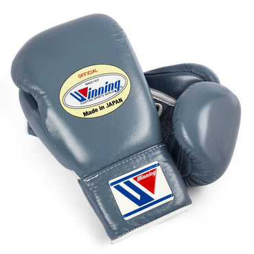 Winning Boxing Gloves – Grey Lace-Up Winning Training Gloves – Perfect for All Boxers – Pro-Level Quality – Premium Quality at Low Prices