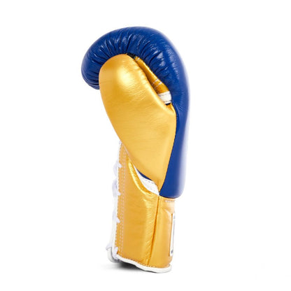 Winning Boxing Gloves – Blue Golden Lace-Up Winning Training Gloves – Perfect for All Boxers – Pro-Level Quality – Premium Quality at Low Prices