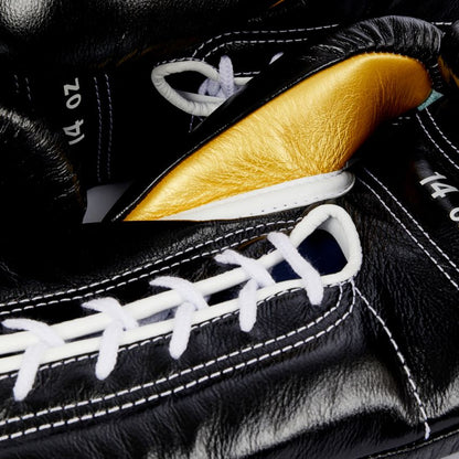 Winning Boxing Gloves – Black Golden Lace-Up Winning Training Gloves – Perfect for All Boxers – Pro-Level Quality – Premium Quality at Low Prices