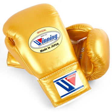 Winning Boxing Gloves – Golden Lace-Up Winning Training Gloves – Perfect for All Boxers – Pro-Level Quality – Premium Quality at Low Prices