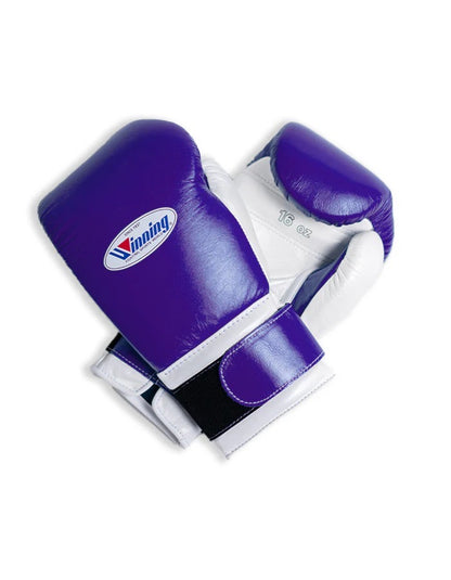 Winning Boxing Gloves Blue White Velcro Winning Training Gloves – Perfect for All Boxers – Pro-Level Quality – Premium Quality at Low Prices