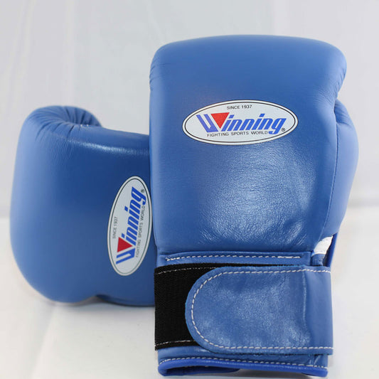 Winning Boxing Gloves Blue Velcro Winning Training Gloves – Perfect for All Boxers – Pro-Level Quality – Premium Quality at Low Prices