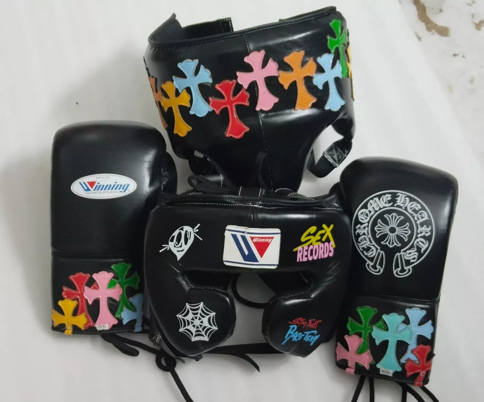 Winning Boxing Set,Orange Gloves, Open Face Head Guard, Groin Guard Complete Winning Boxing Gear, Top-Rated Boxing Gear, Winning Boxing Gear Buy, Dad Gifts, Boyfriend Gifts, Christmas Gifts, Free Shipping Worldwide