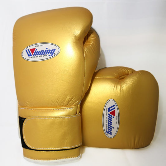 Winning Boxing Gloves Golden Velcro Winning Training Gloves – Perfect for All Boxers – Pro-Level Quality – Premium Quality at Low Prices