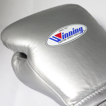 Winning Boxing Gloves Silver Velcro Winning Training Gloves – Perfect for All Boxers – Pro-Level Quality – Premium Quality at Low Prices