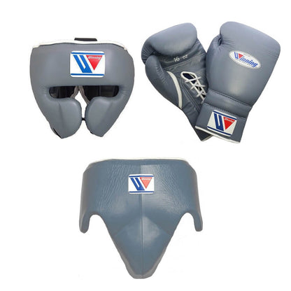 Winning Boxing Set, Gloves, Head Guard, Groin Guard | Grey Winning Boxing Gear | Professional Training Gear Top-Rated Boxing Gear | Winning Boxing Gear Buy | Dad Gifts, Boyfriend Gifts, Christmas Gifts | Free Shipping Worldwide
