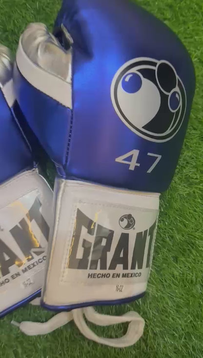 Grant Boxing Gloves | Professional Lace-up | Customizable - 16oz | Black/Red/Yellow