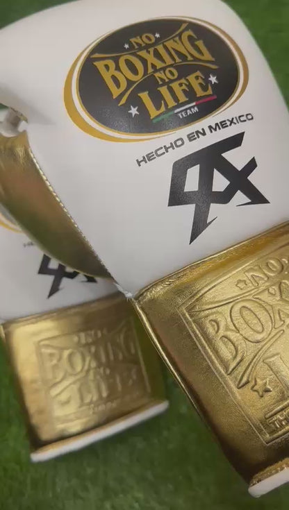 No Boxing No Life Training Gloves Pink / White  | 100% Pure Leather | Best Choice for Fighters | Free Shipping Worldwide