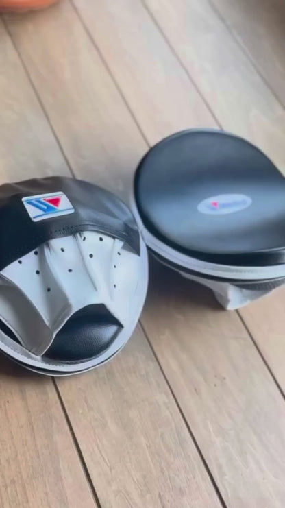 Winning Professional Boxing Punching Mitts - Customizable - High-Density Padding - Black/White