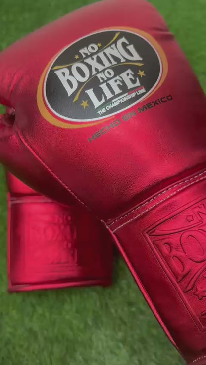 No Boxing No Life Training Gloves Pink / White  | 100% Pure Leather | Best Choice for Fighters | Free Shipping Worldwide