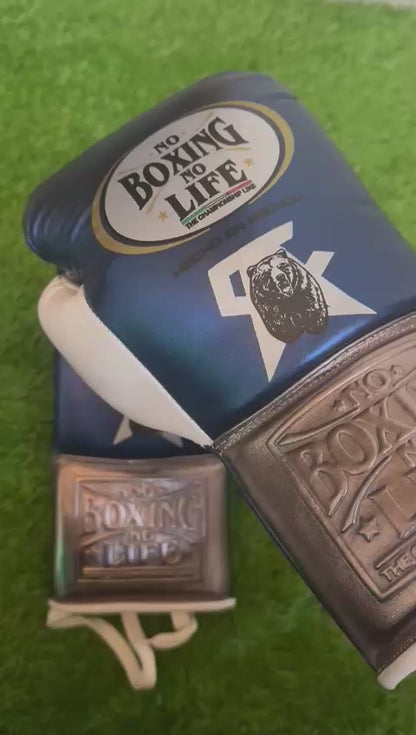 No Boxing No Life Training Gloves Pink / White  | 100% Pure Leather | Best Choice for Fighters | Free Shipping Worldwide