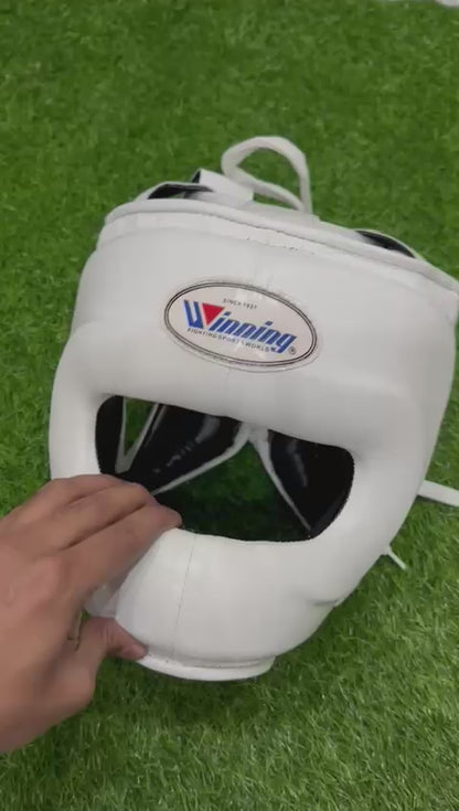 Winning Head Guard Full Face, Genuine Cowhide Leather, High Quality Winning Head Protective, Custom Made Head Guard, Available All Sizes & Colours, Free Shipping Worldwide